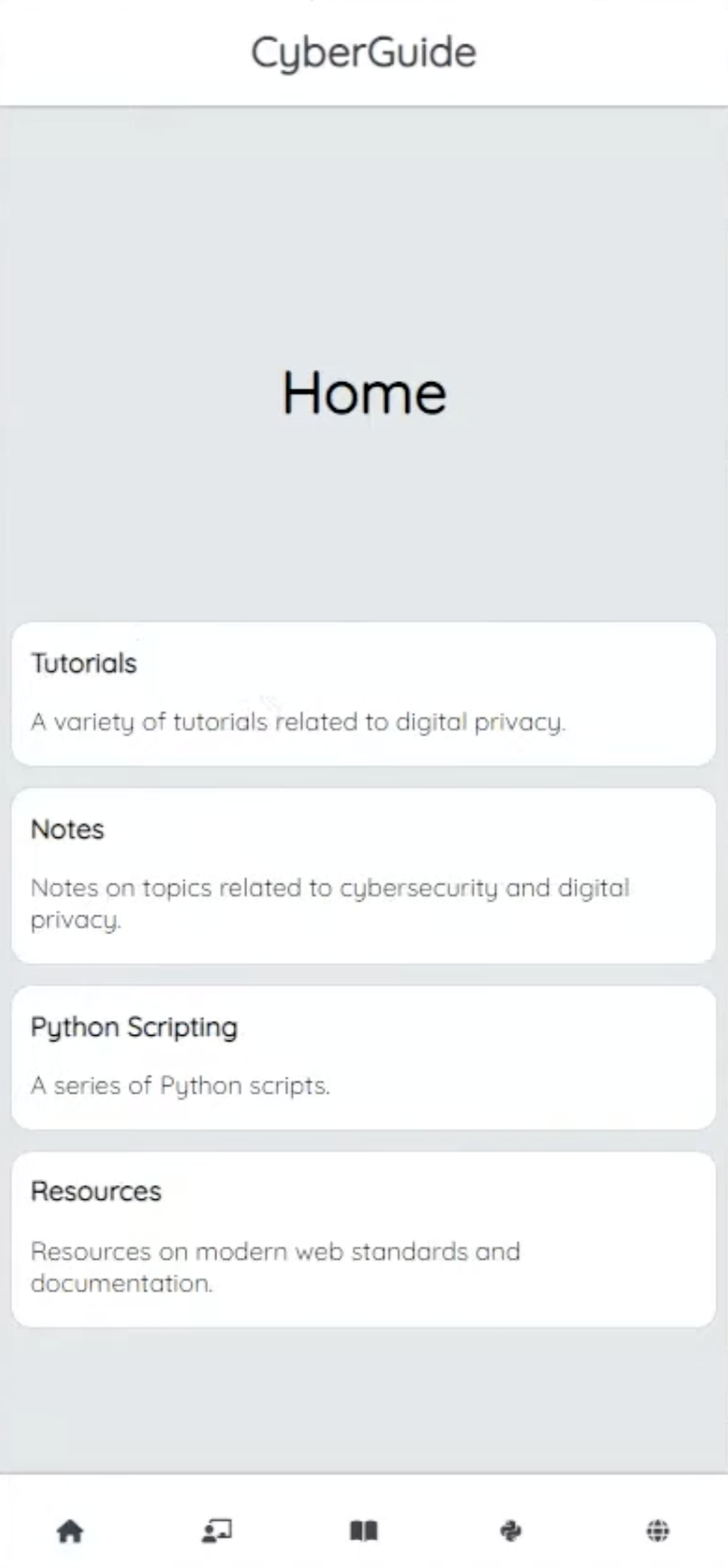 Cyberguide Screenshot